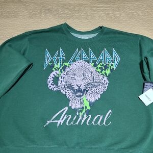 Def Leppard Rock Band "Animal" Leopard logo sweatshirt size 3XL